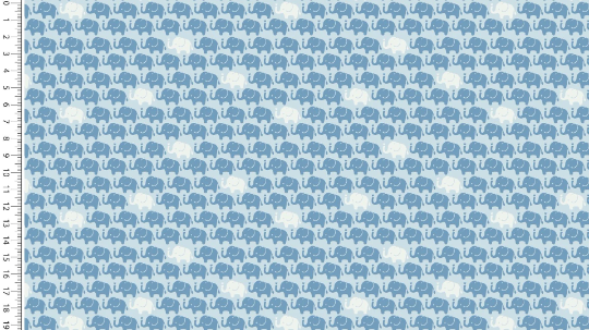 Baumwollstoff Elefanten blau #BWM-044