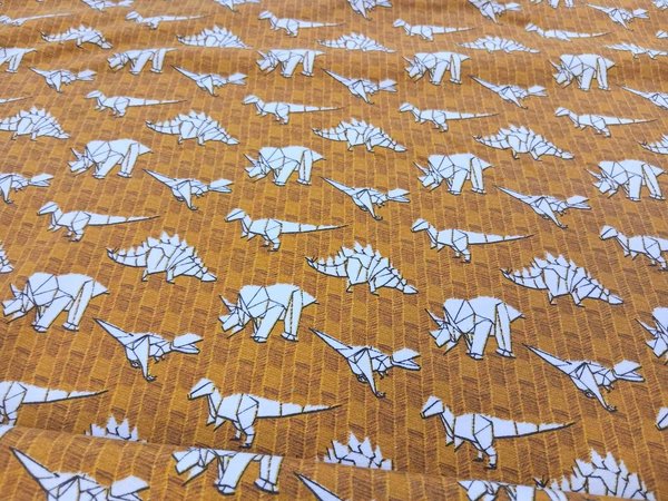 Baumwollsweat, Origami Dinos senf, JM-24