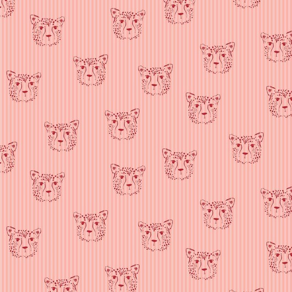 Baumwollstoff, Leoparden auf rosa, #BWM-111